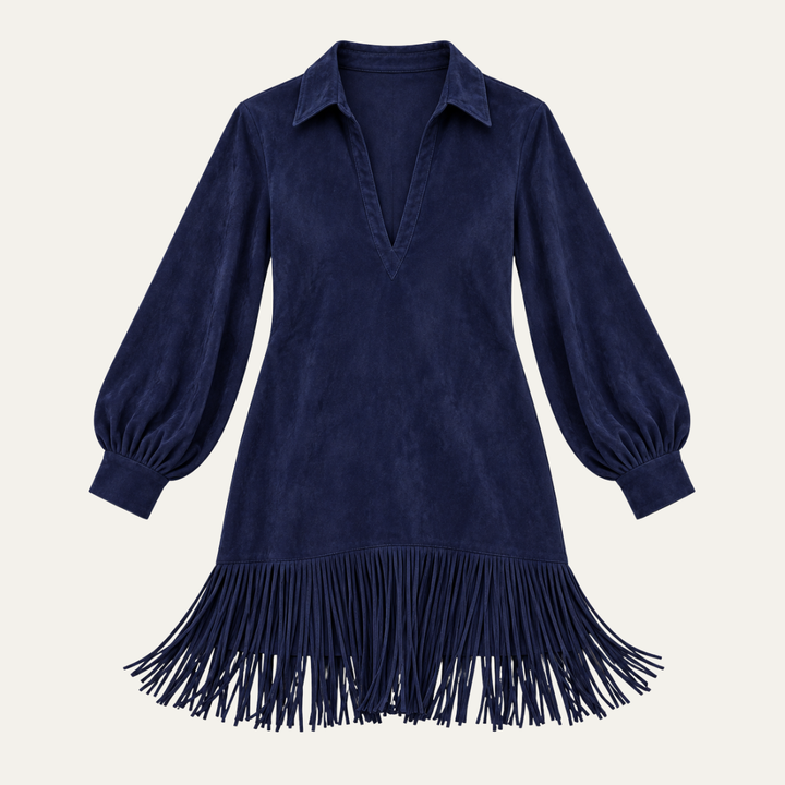 Women’s Faux Suede Fringe Mini Dress