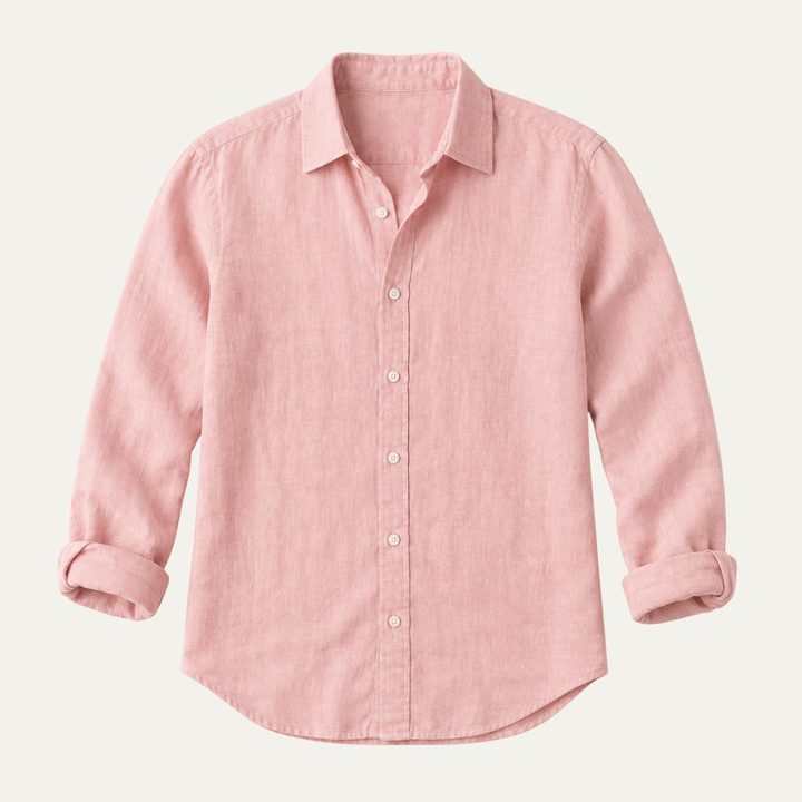 The Atherton Men's Button Up Casual Linen Blend Shirt