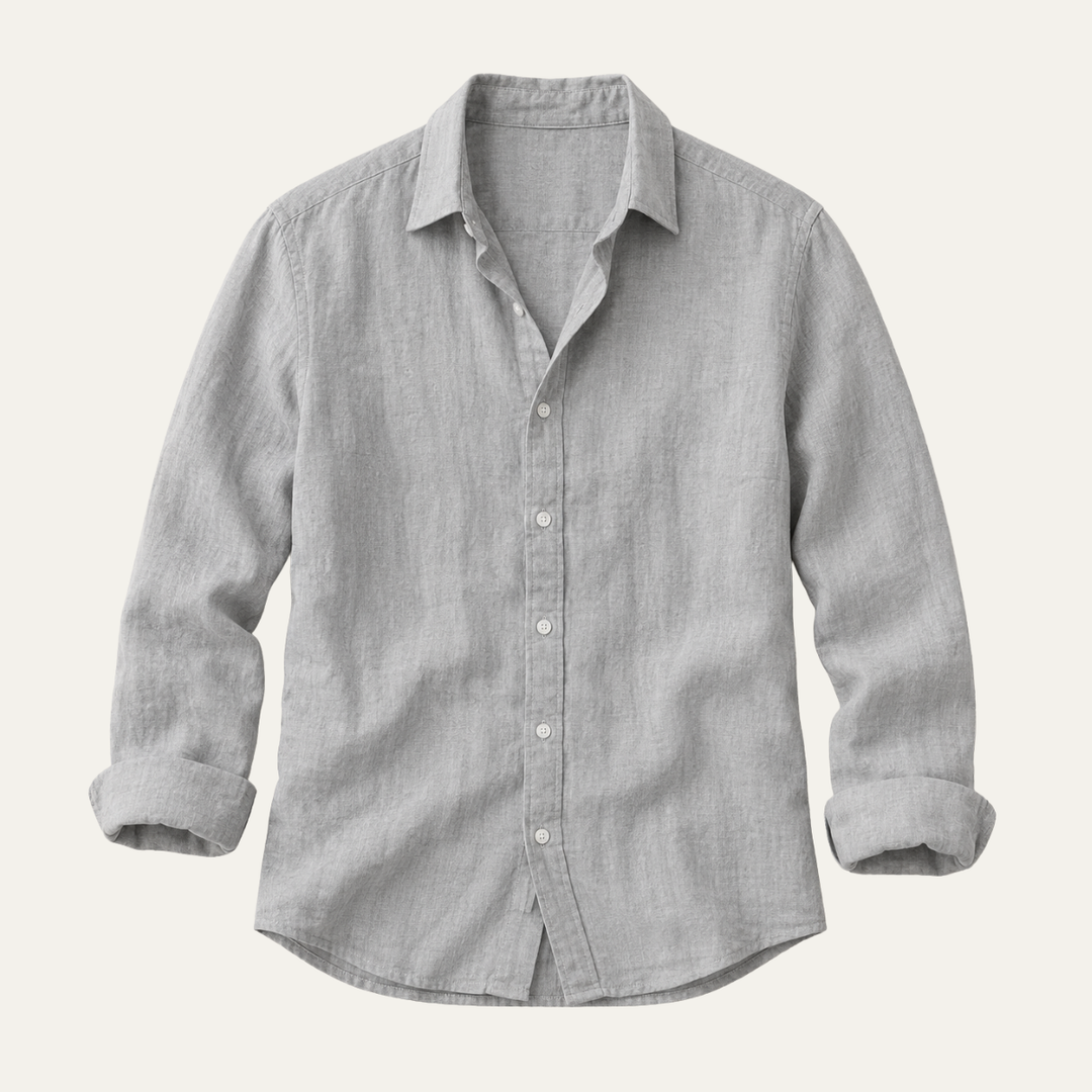 The Oakville Casual Linen Blend Button Up Shirt