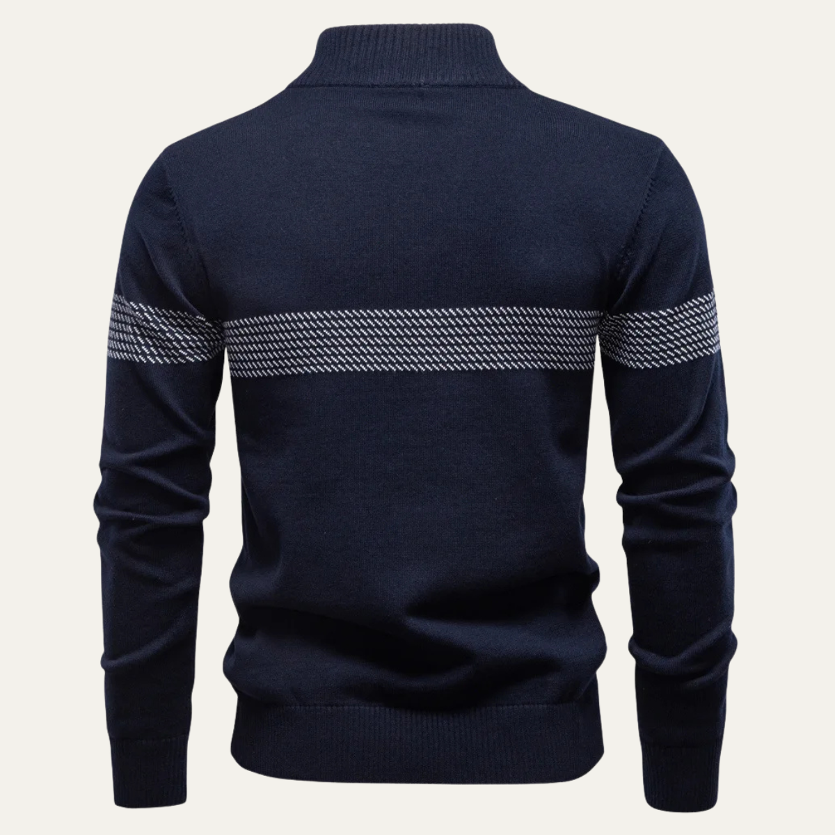 The Brookshire Men’s Casual Half Zip Knit Sweater with Stand Collar