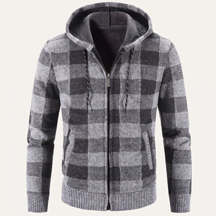 Men's Plaid Zip Up Hoodie