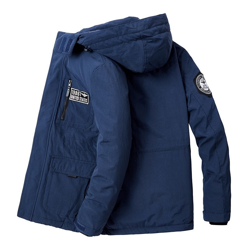 Men's Casual Military Hooded Coat