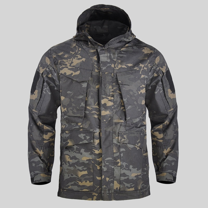 Men's Hooded Outdoor Windbreaker Parka