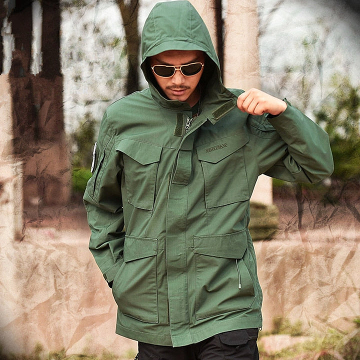 Men's Hooded Outdoor Windbreaker Parka