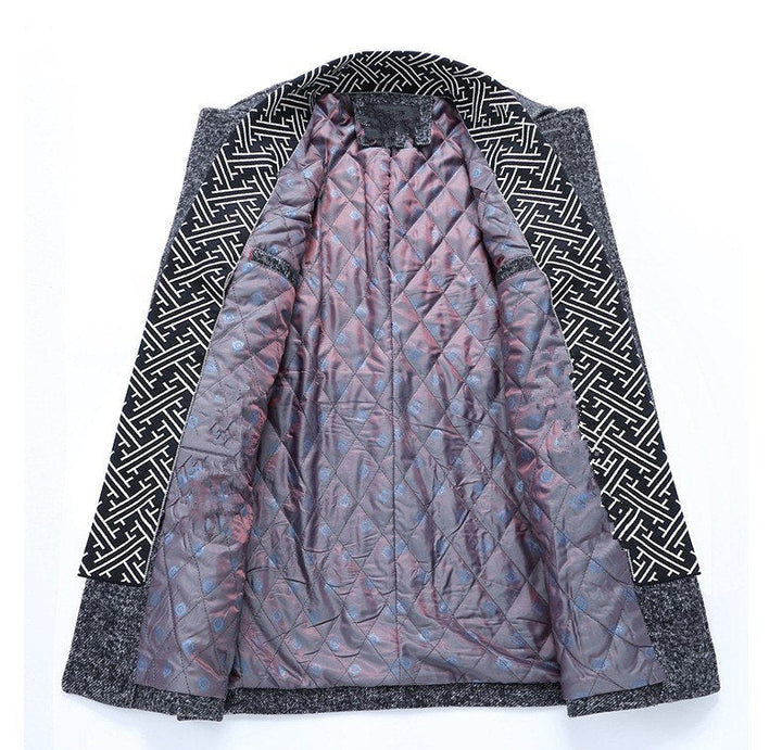 Men's Classic Long Wool Blend Winter Coat