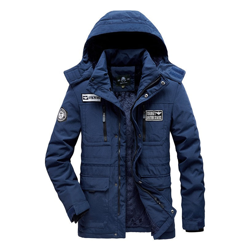 Men's Casual Military Hooded Coat