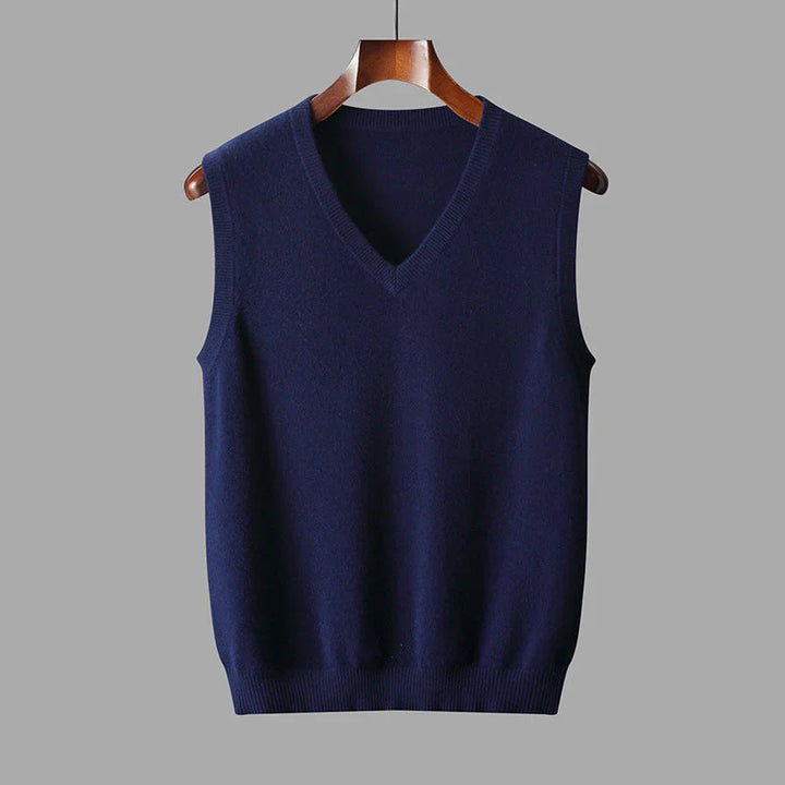 The Milan Men's V Neck Knit Cotton Vest