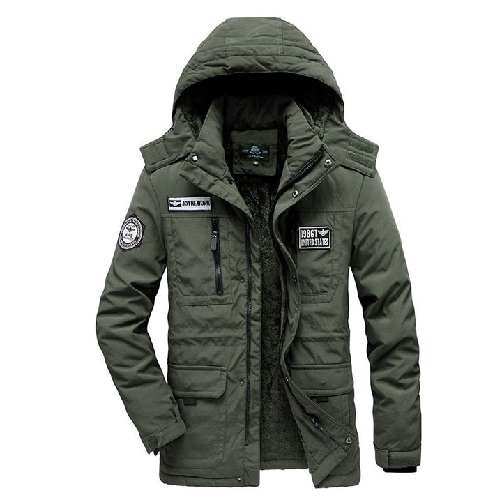 Men's Casual Military Hooded Coat