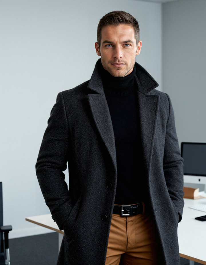 The Ridgeford Men’s Classic Cotton Winter Overcoat