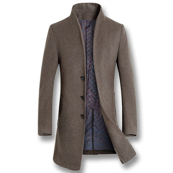 Men's Classic Long Wool Peacoat