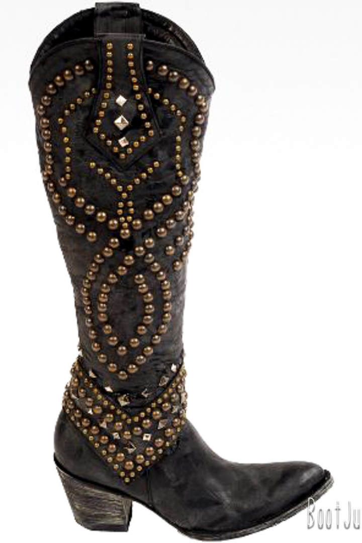 Women’s Rhinestone Knee High Cowboy Boots – Pointed Toe Western Boots