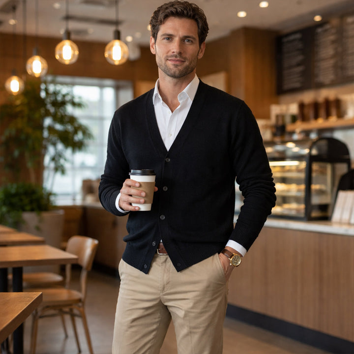 The Mayfair 100% Cashmere Cardigan for Men