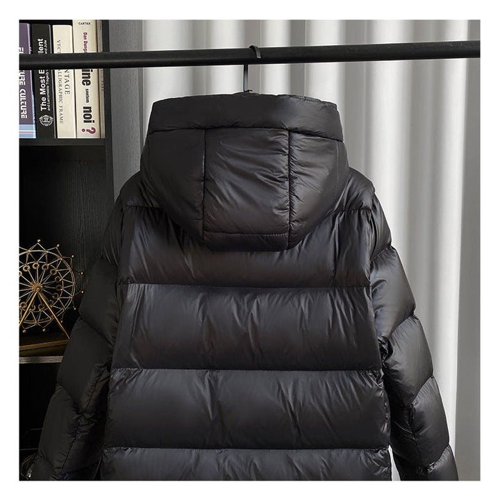 Women's Lightweight Waterproof Puffer Jacket with Down Insulation for Winter