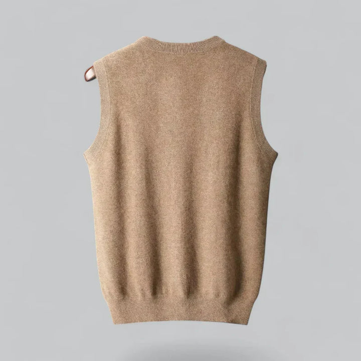 The Milan Men's V Neck Knit Cotton Vest