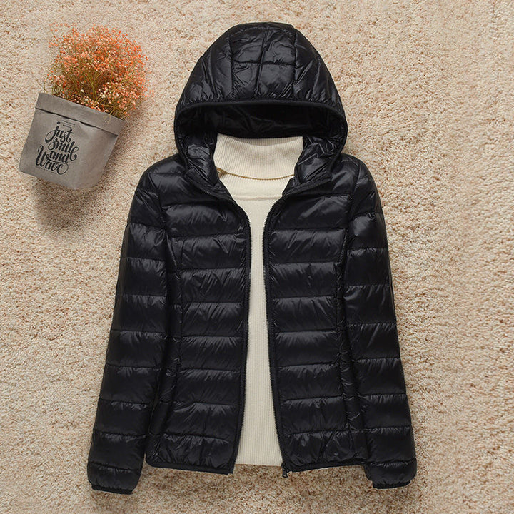 Women's Lightweight Hooded Puffer Jacket – Packable Quilted Winter Coat