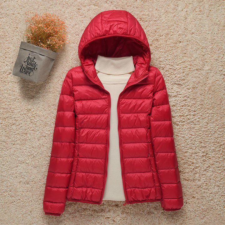 Women's Lightweight Hooded Puffer Jacket – Packable Quilted Winter Coat