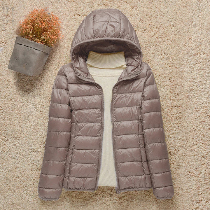 Women's Lightweight Hooded Puffer Jacket – Packable Quilted Winter Coat
