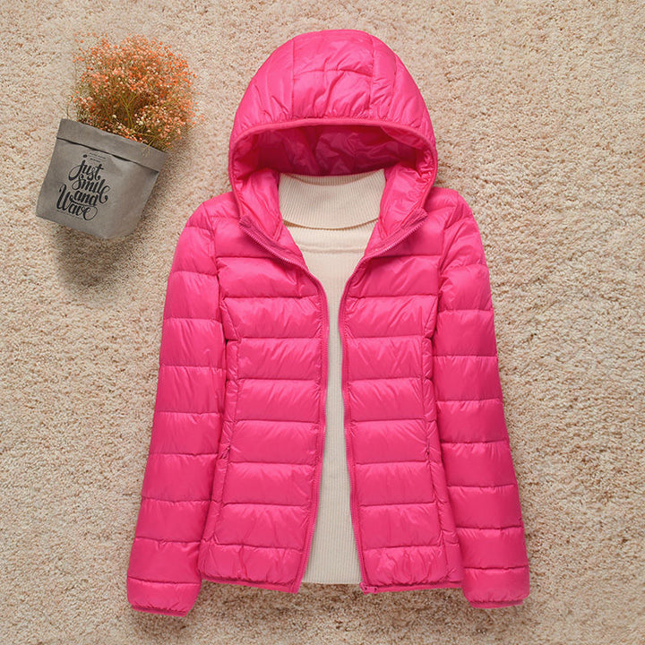 Women's Lightweight Hooded Puffer Jacket – Packable Quilted Winter Coat