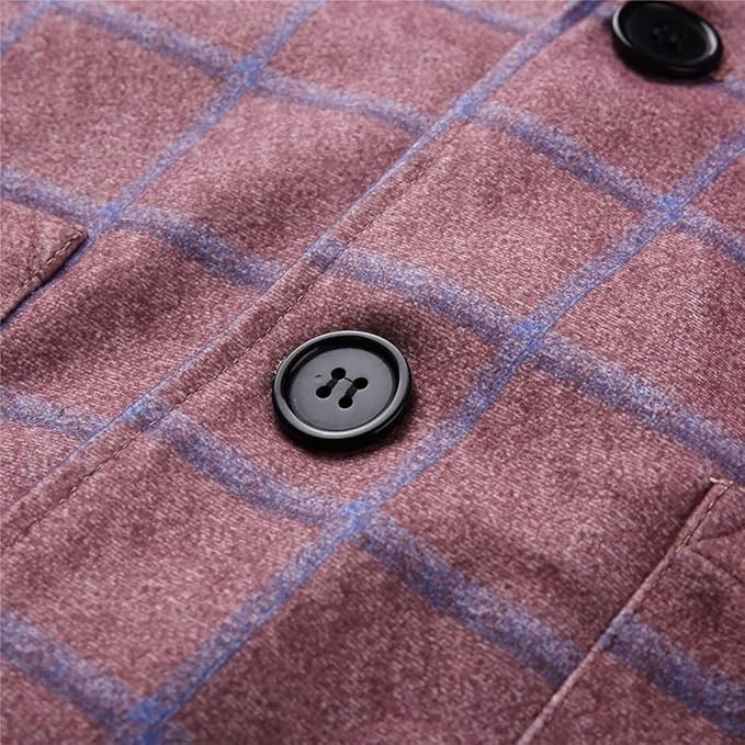The Garda Porto Men’s Checked Double Breasted Plaid Blazer Jacket
