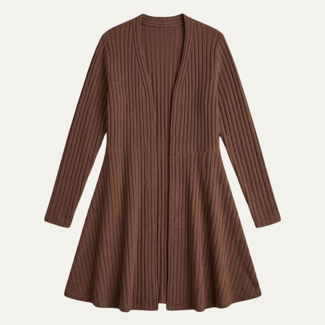 Women's Trendy Ribbed V Neck Long Cardigan