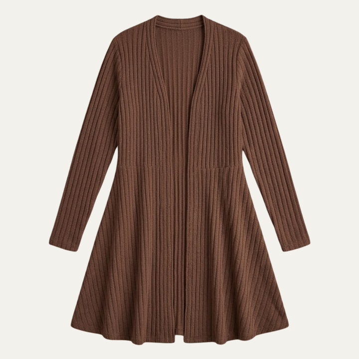 Women's Trendy Ribbed V Neck Long Cardigan