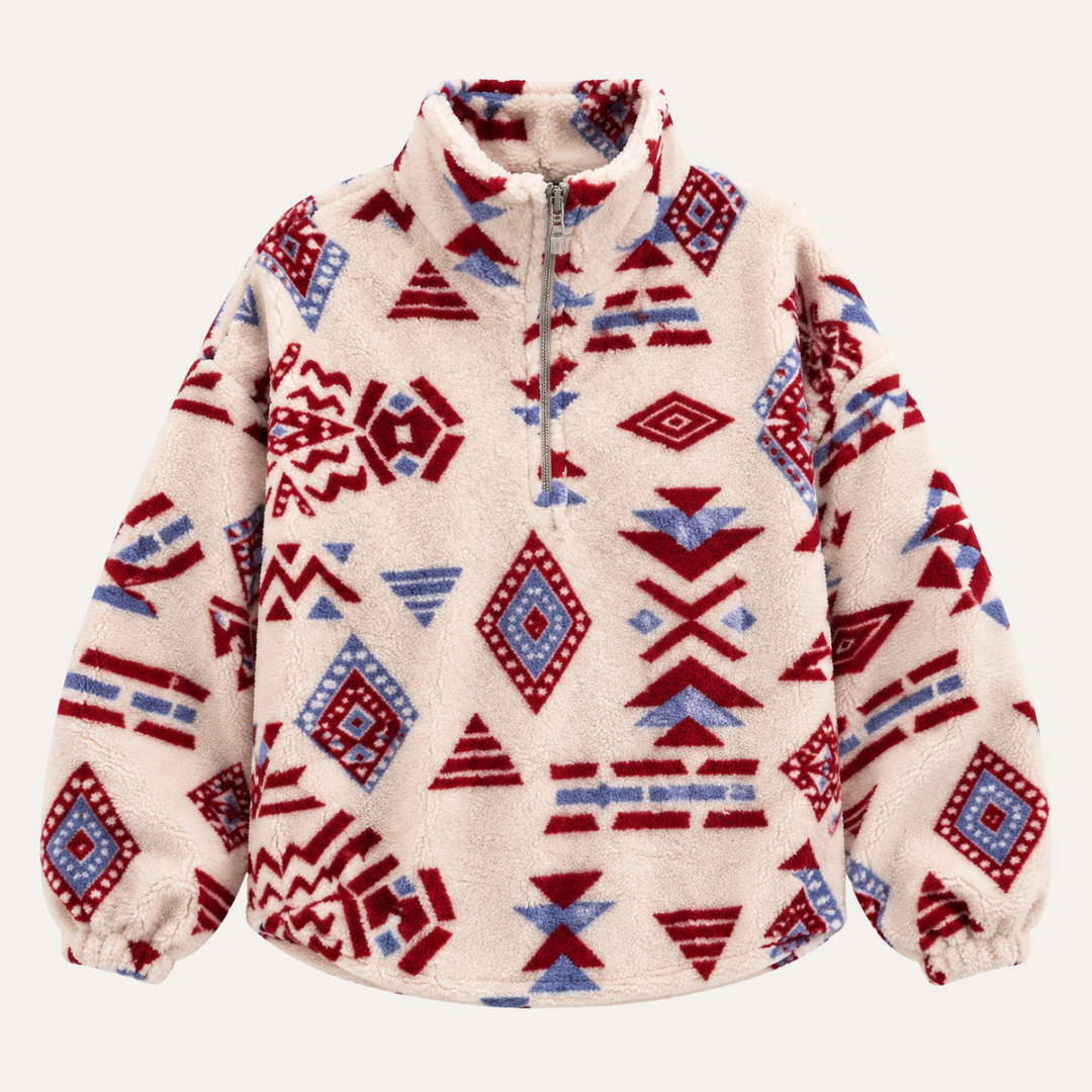 Women's Printed Fleece Pullover and Pants Set