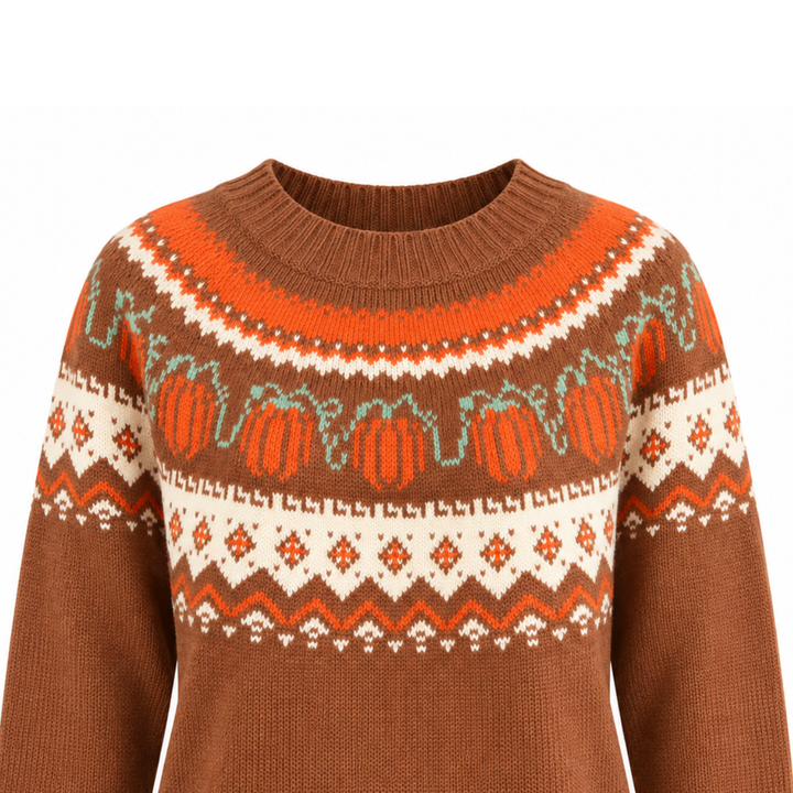 Women's Crew Neck Loose Knit Sweater