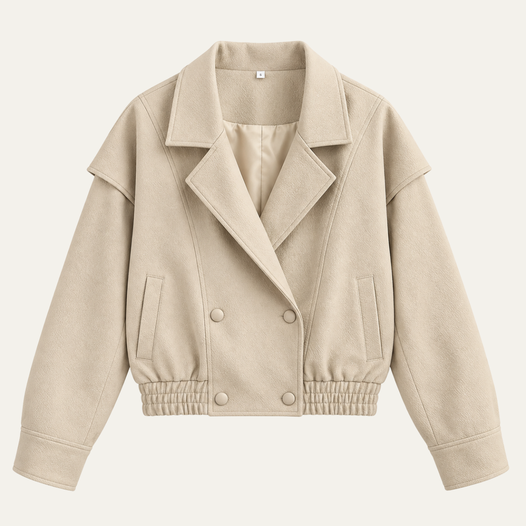 Women's Single Breasted Lapel Jacket with Pockets