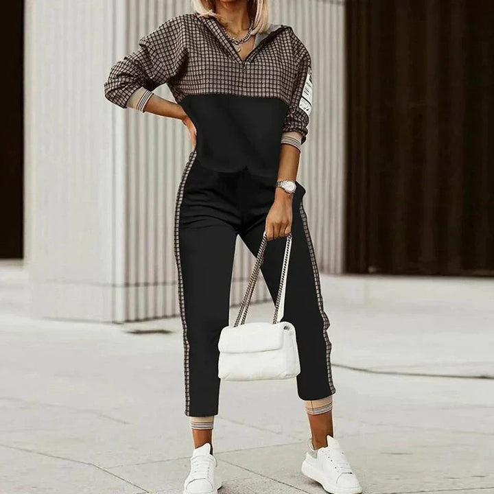 Women's Casual Zipper Top Tracksuit