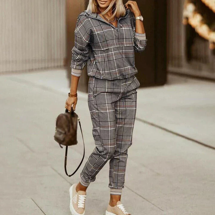 Women's Casual Zipper Top Tracksuit