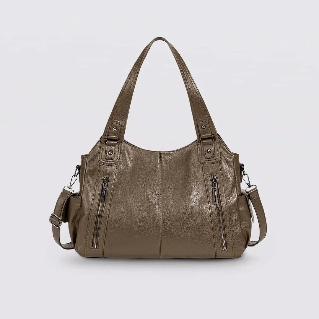 Classic Everyday Tote – Stylish and Roomy Shoulder Bag Crafted from Soft Vegan Leather