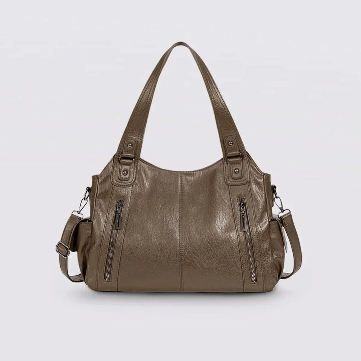 Classic Everyday Tote – Stylish and Roomy Shoulder Bag Crafted from Soft Vegan Leather