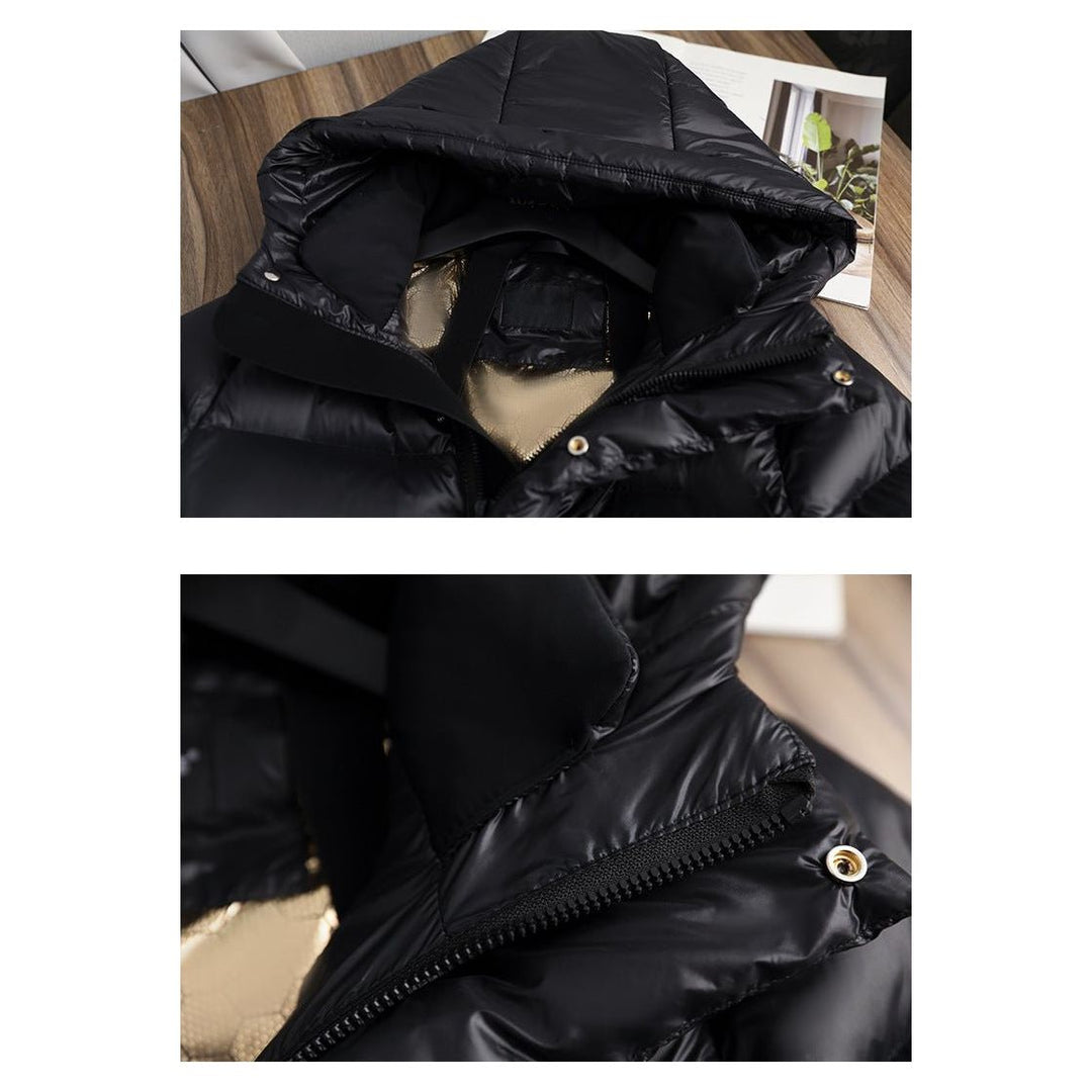 Women's Lightweight Waterproof Puffer Jacket with Down Insulation for Winter