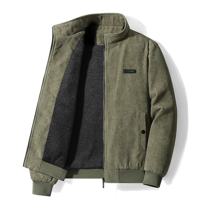 Men's Cozy Corduroy Fleece Jacket