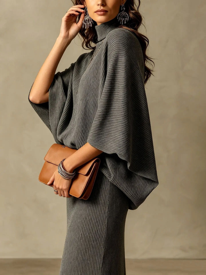 Women's Knit Top and Skirt Set, Ribbed