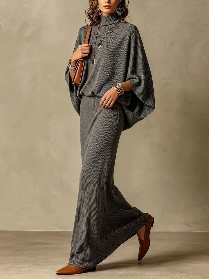 Women's Knit Top and Skirt Set, Ribbed