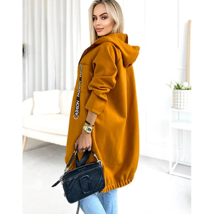 Women's Hooded Fleece Zip Coat, Extra Long