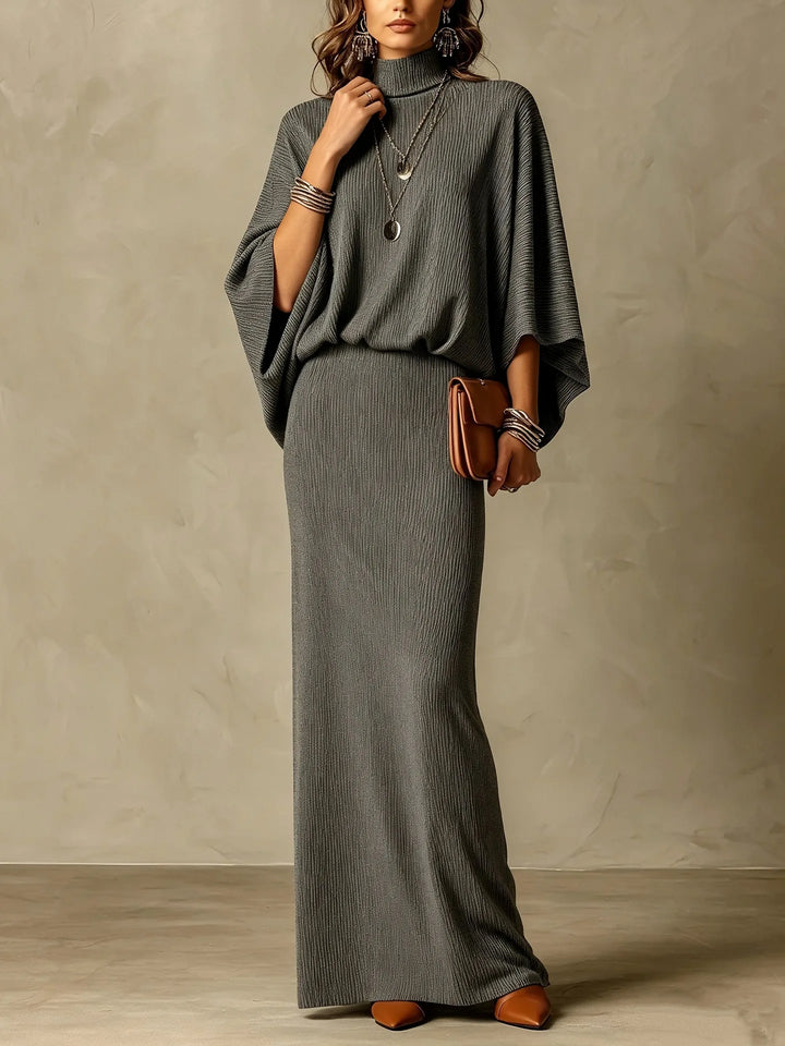 Women's Knit Top and Skirt Set, Ribbed