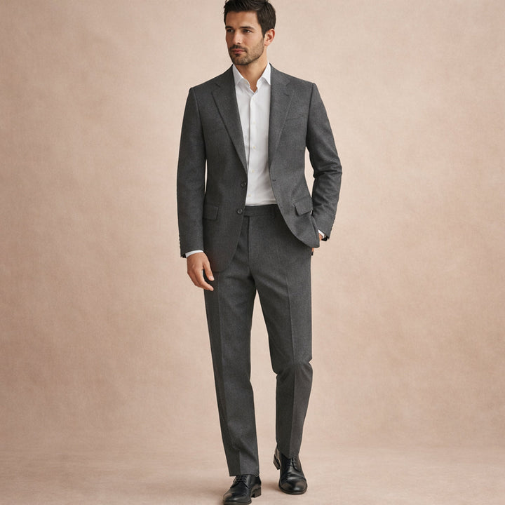 The Pinebrook Ridge Men’s Luxury Linen Wedding Suit – 2 Piece Single Breasted Set