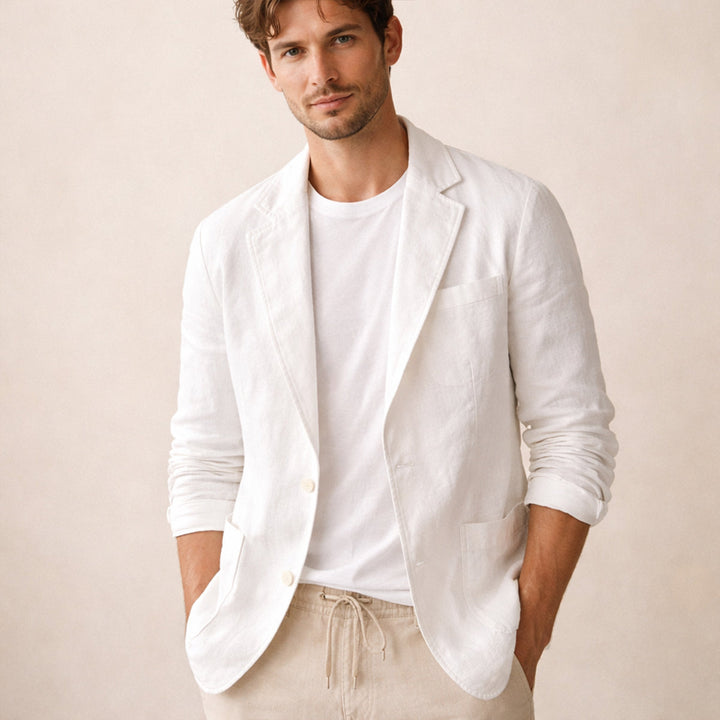 The Ridgefall Park Men’s Lightweight Summer Linen Blazer