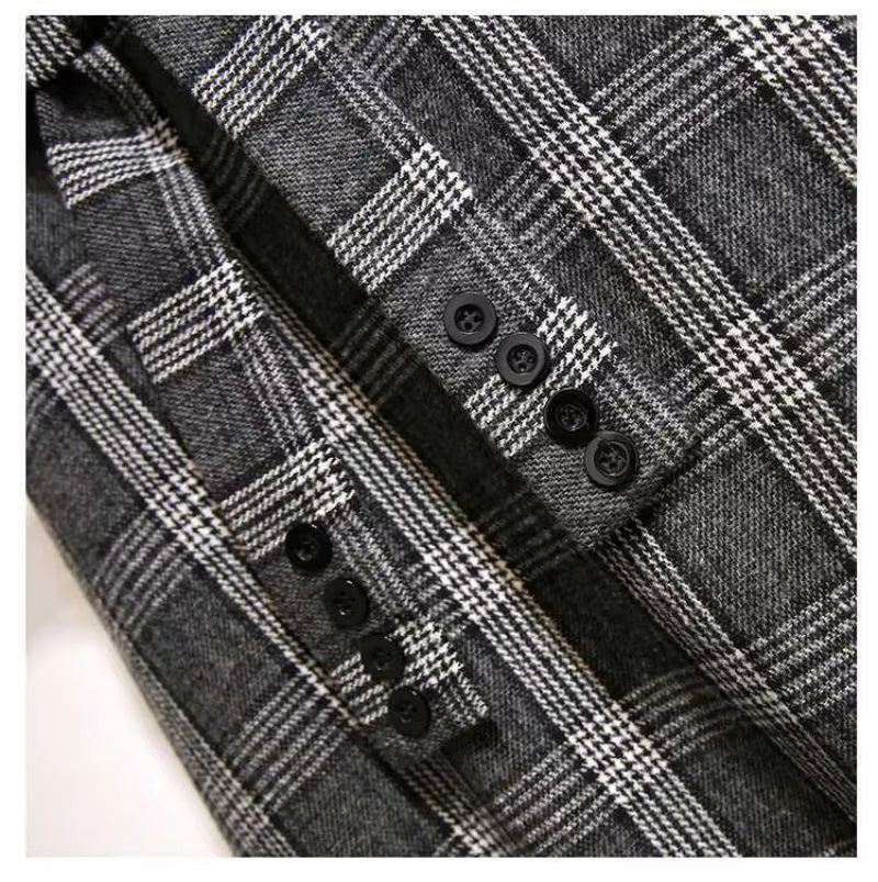 Women's High Waist Plaid A Line Midi Skirt