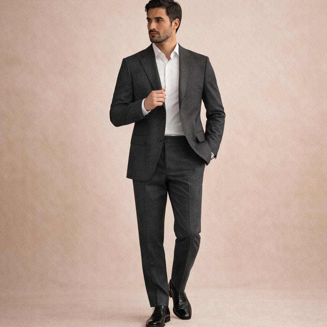 The Pinebrook Ridge Men’s Luxury Linen Wedding Suit – 2 Piece Single Breasted Set