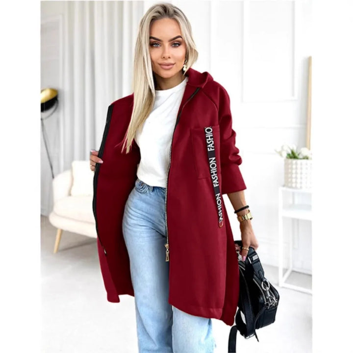 Women's Hooded Fleece Zip Coat, Extra Long