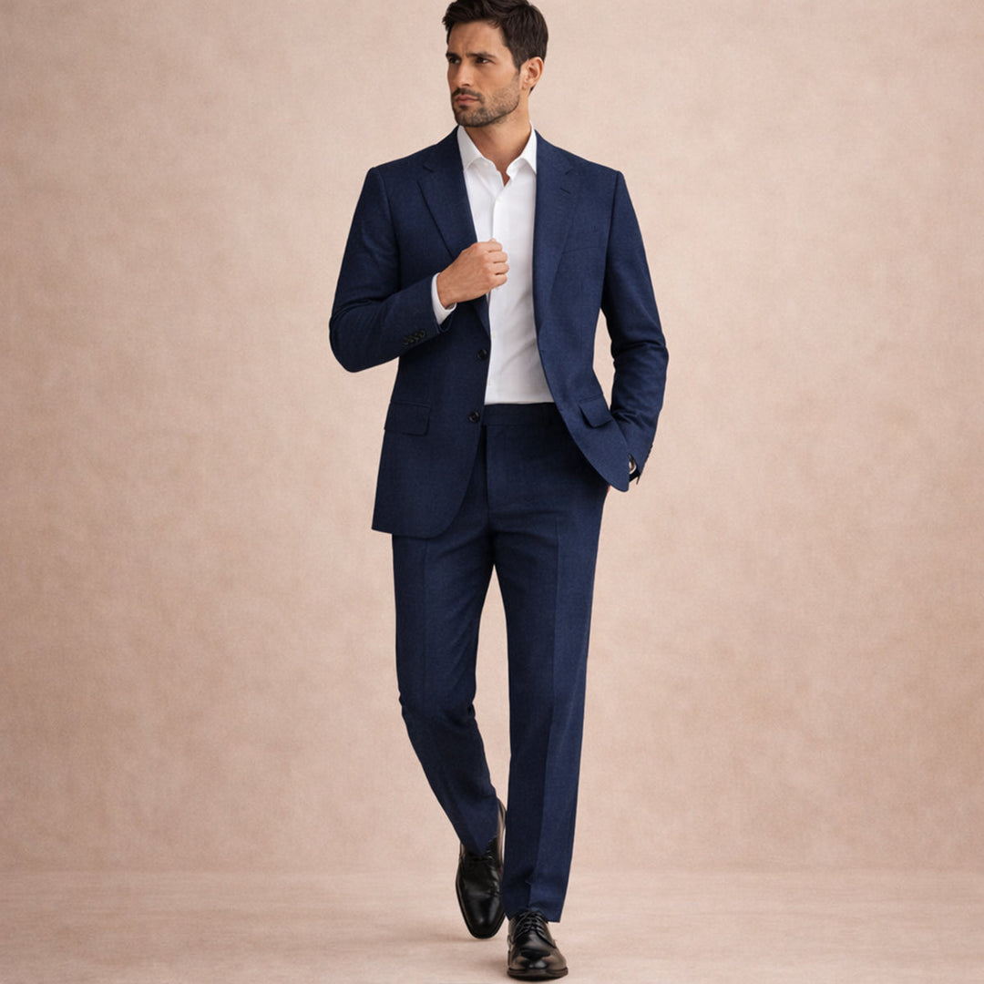 The Pinebrook Ridge Men’s Luxury Linen Wedding Suit – 2 Piece Single Breasted Set