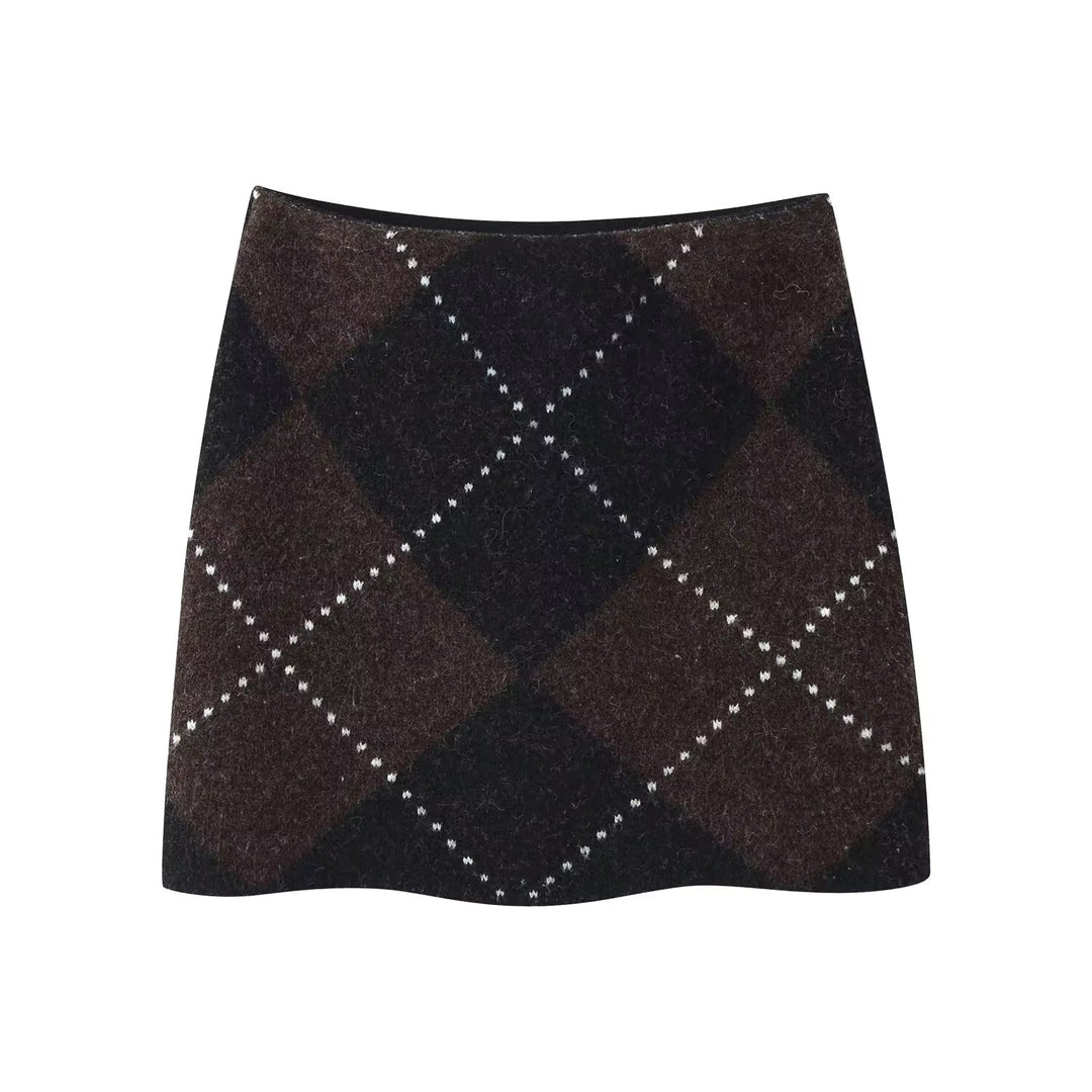 Women's Two Piece Knit Set in Diamond Pattern