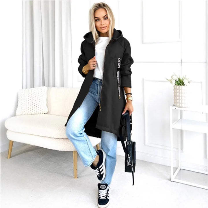 Women's Hooded Fleece Zip Coat, Extra Long