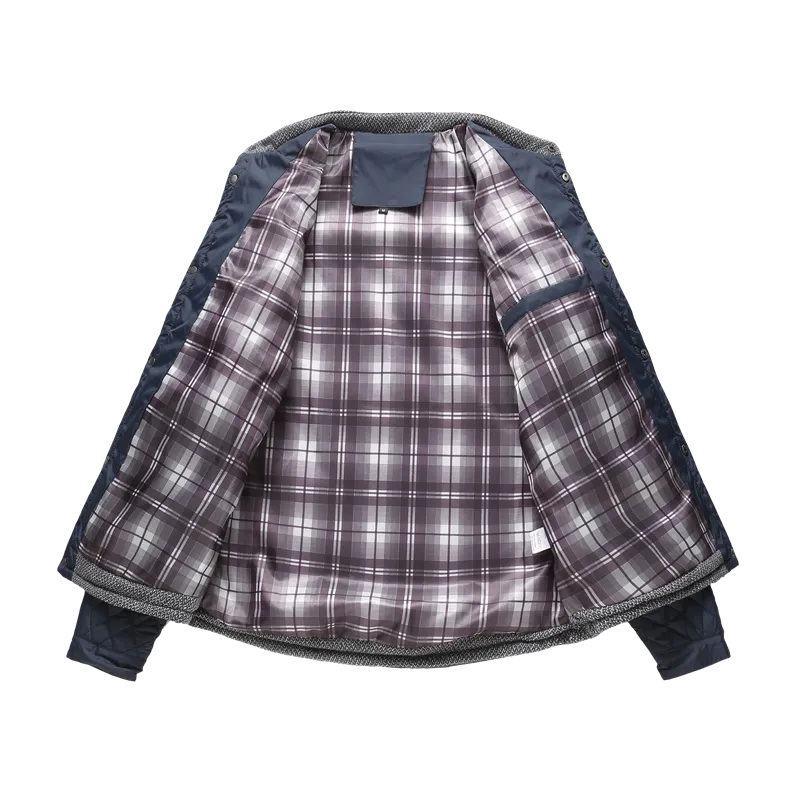 Men's Warm Diamond Pattern Windproof Jacket