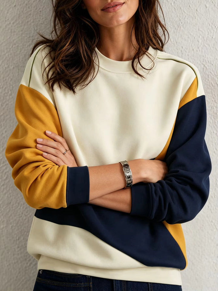 Women's Color Block Crewneck Sweatshirt