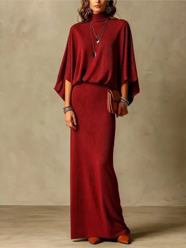 Women's Knit Top and Skirt Set, Ribbed