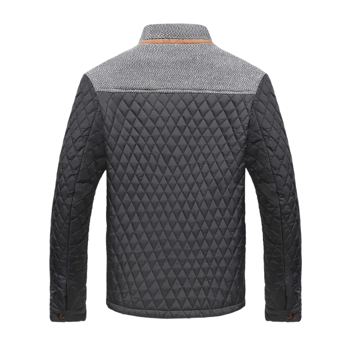 Men's Warm Diamond Pattern Windproof Jacket